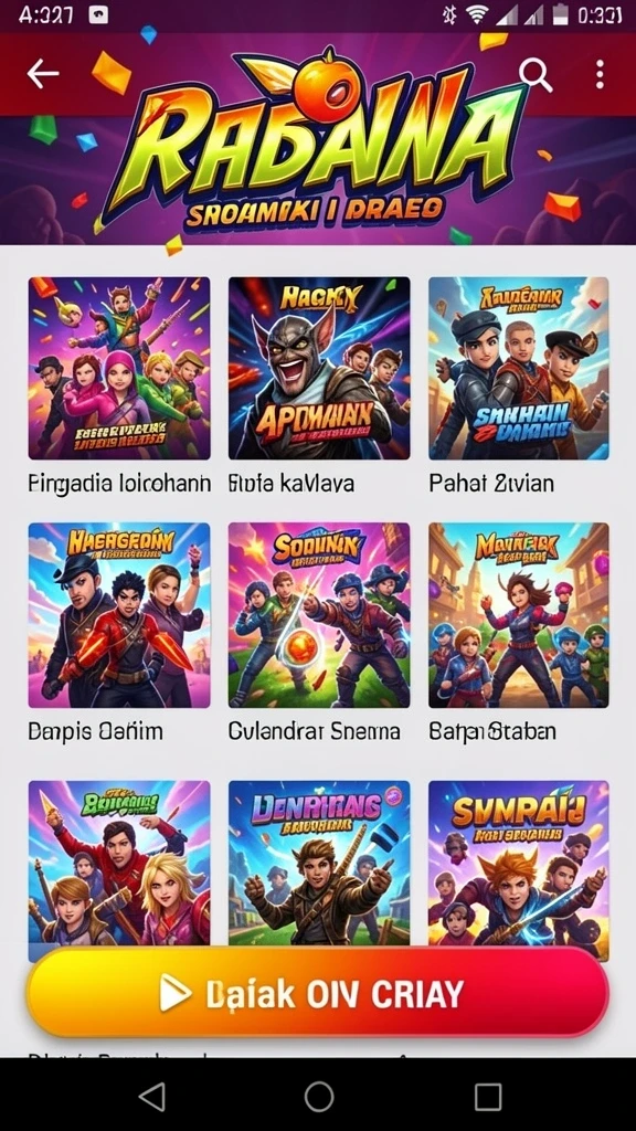 megafafa - Screenshot dari mode multiplayer yang penuh dengan pemain.