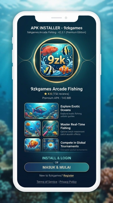 Layar utama 9zkgames — antarmuka bersih setelah instalasi